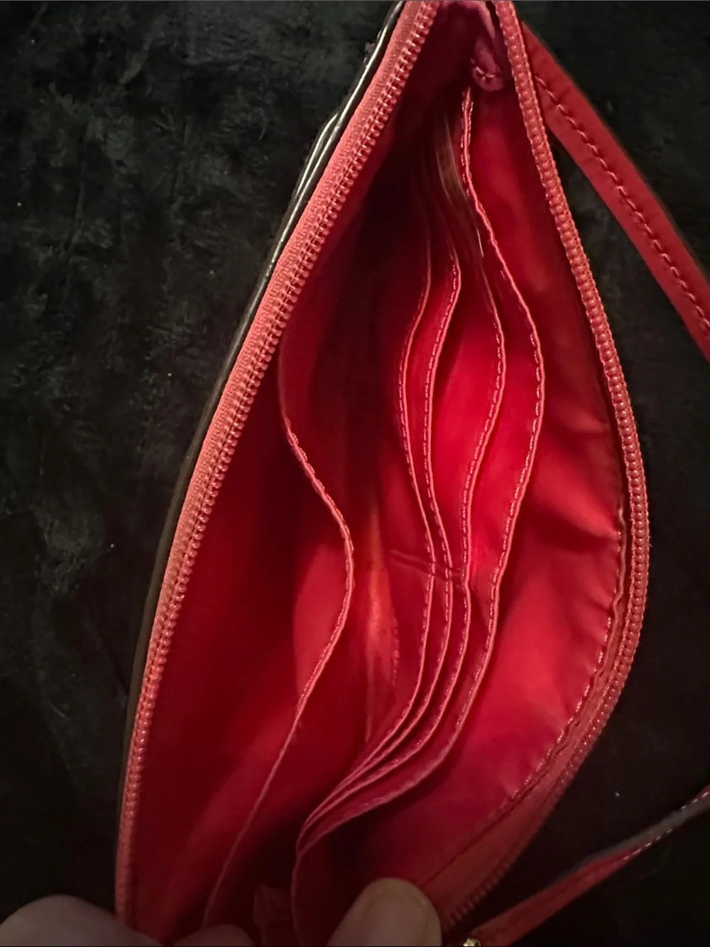 Coach Patent Embossed Pink Wristlet Clutch